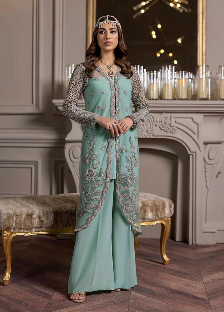 Rozanne By Nuriyaa Embroidered Net Suits Unstitched 3 Piece NR22R Sofia - Luxury Collection