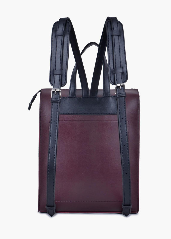 RTW Creation    Backpack ABP-08 Burgundy and black adventure backpack - School Bags and Backpacks