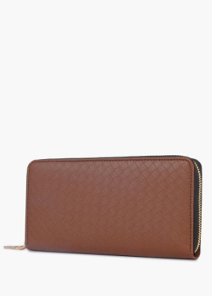 RTW Creation    Wallet RTW23WW WLT-02 Brown Weave Pattern Wallet - Women Wallet Collection