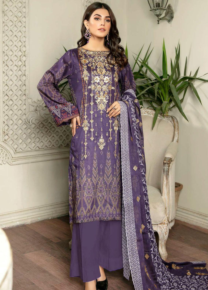 Rubab by Zebaish Embroidered Lawn Suits Unstitched 3 Piece ZSH21RB D-04 - Summer Collection