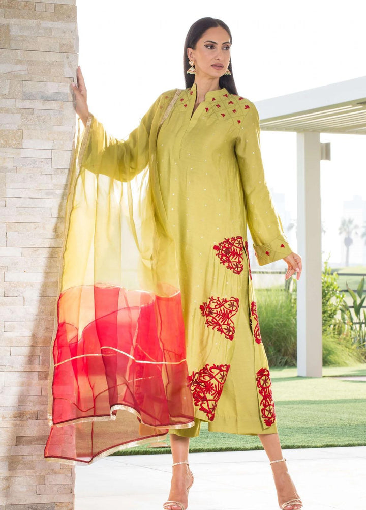 Farhat Inam Khan Pret  Silk 3 Piece FIK22RG FIK-027