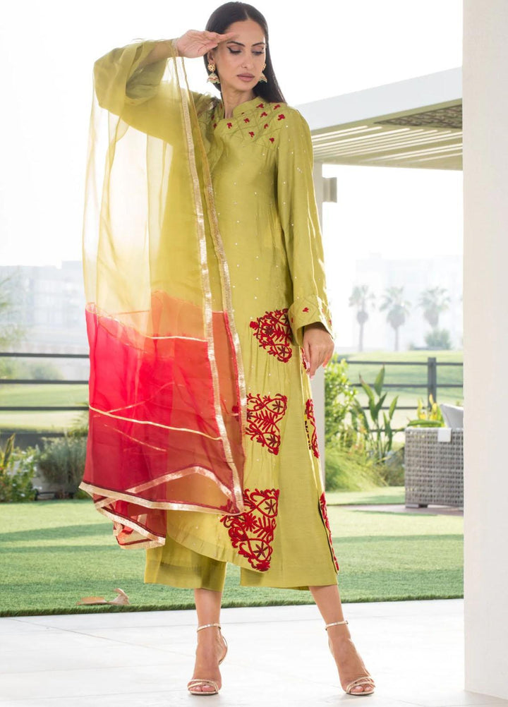 Farhat Inam Khan Pret  Silk 3 Piece FIK22RG FIK-027