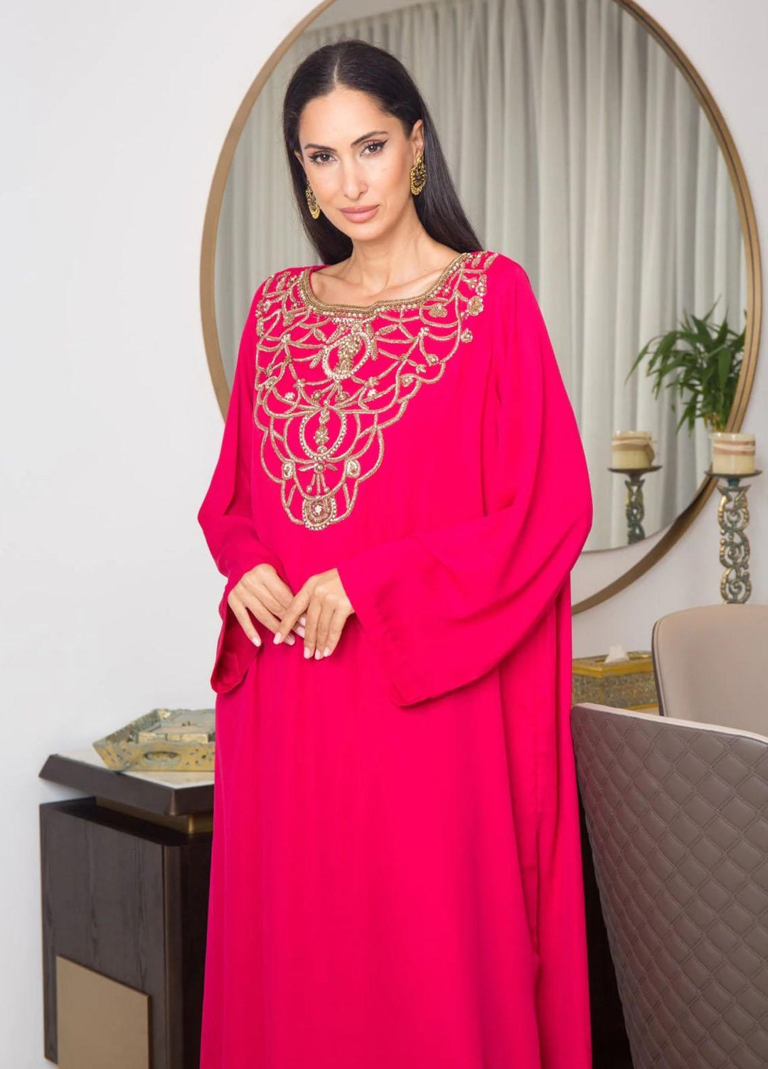 Farhat Inam Khan Pret  Georgette Kaftan FIK22RG FIK-032
