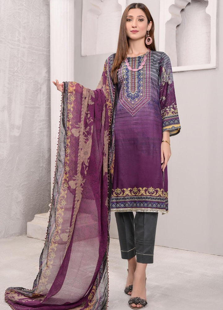 Pretty Petals By Ruqayyah Embroidered Lawn Suits Unstitched 3 Piece RQY22PP 03 - Summer Collection
