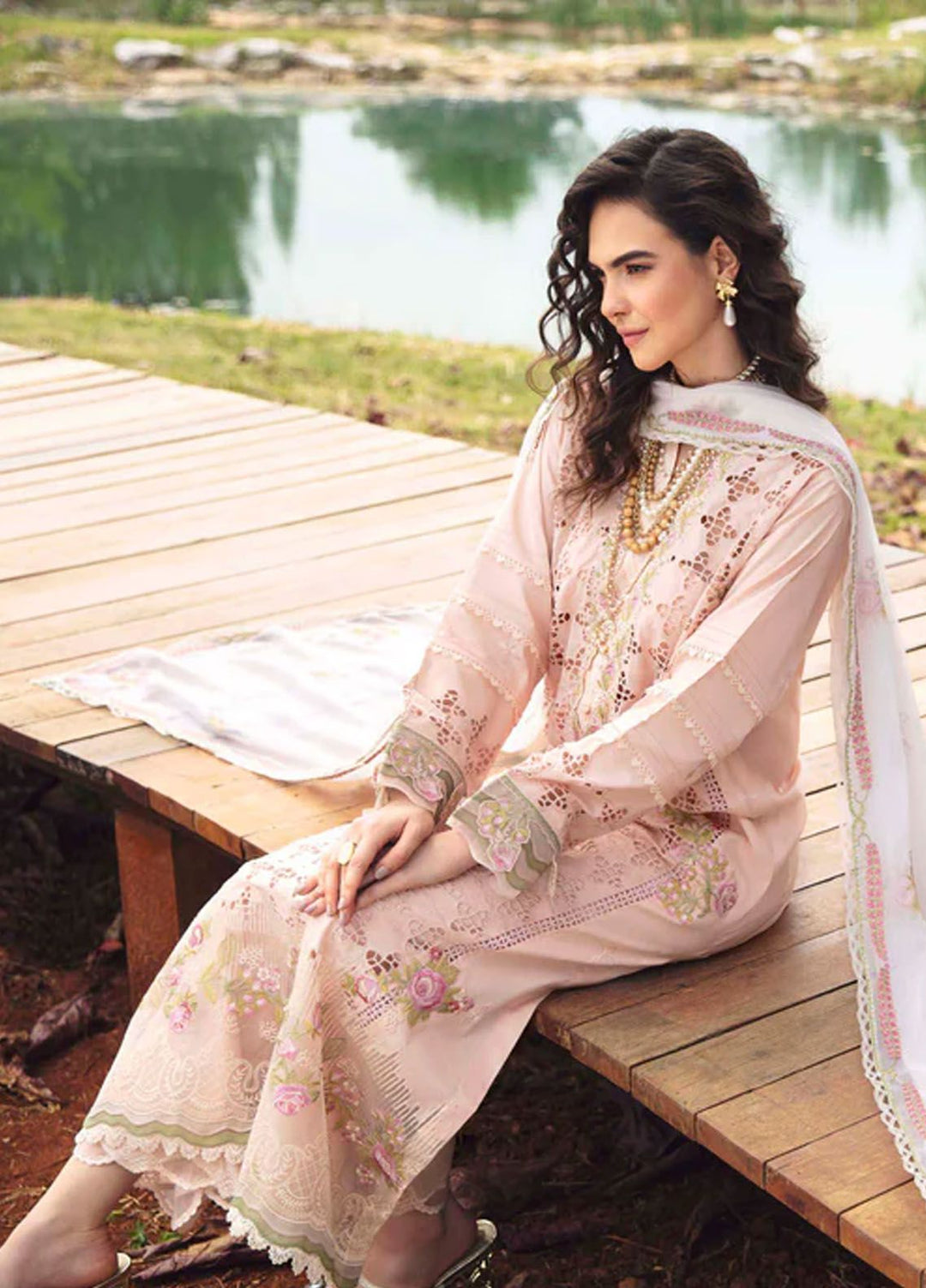 Sable Vogue Embroidered Lawn Suit Unstitched 3 Piece SV24LL SL-03-24 Asmara - Luxury Summer Collection