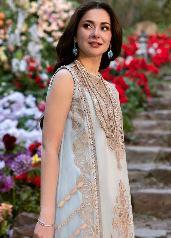 Sable Vogue Embroidered Organza Suit Unstitched 4 Piece SV25LF SL-09-25 - Luxury Collection