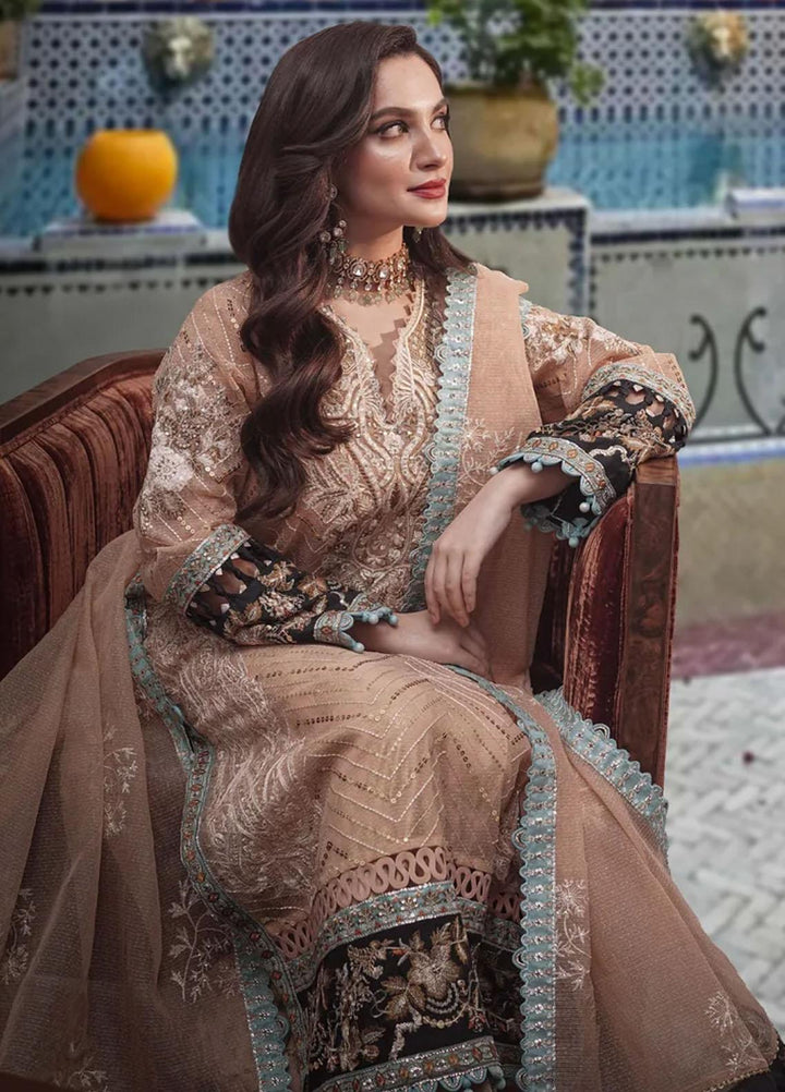 Sable Vogue Embroidered Net Suits Unstitched 4 Piece SV23FU FC-01-23 - Festive Collection