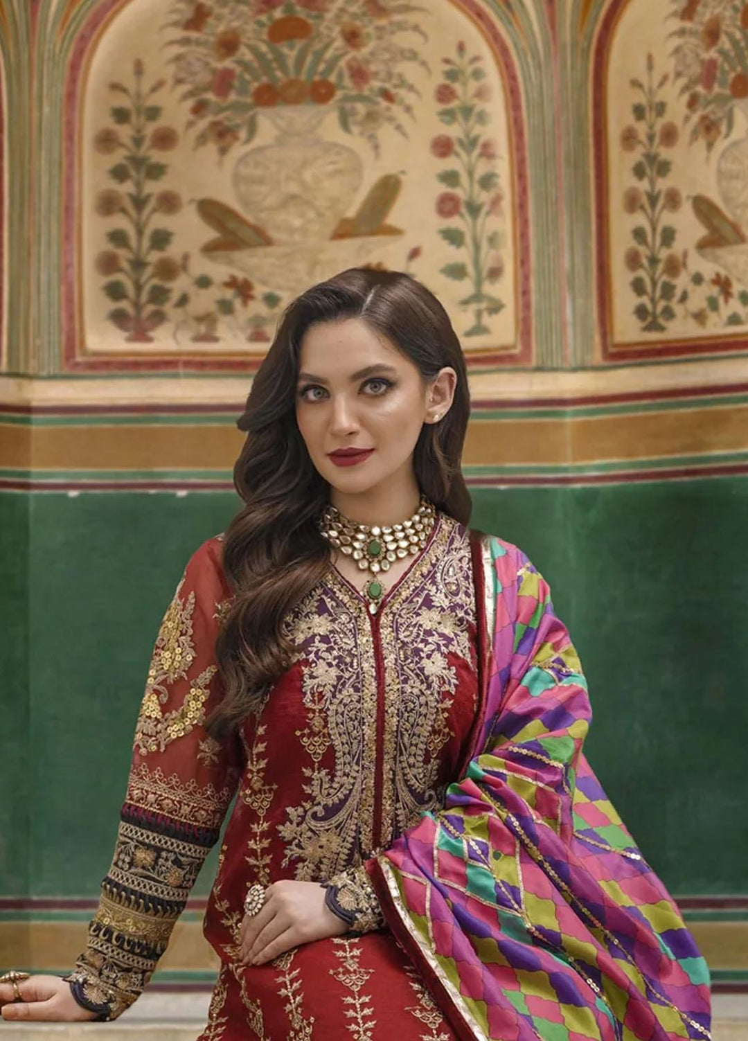 Sable Vogue Embroidered Net Suits Unstitched 4 Piece SV23FU FC-04-23 - Festive Collection