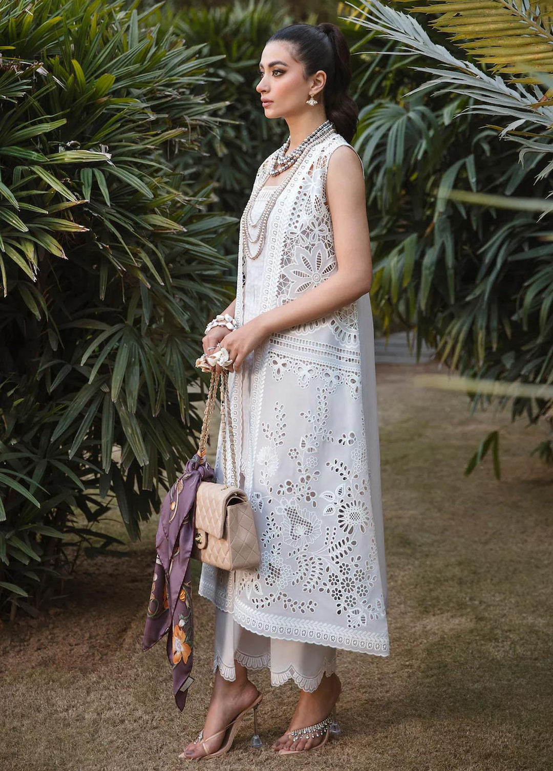Sable Vogue Embroidered Lawn Suits Unstitched 3 Piece SV23L SL-01-23-V1 ADA - Luxury Collection