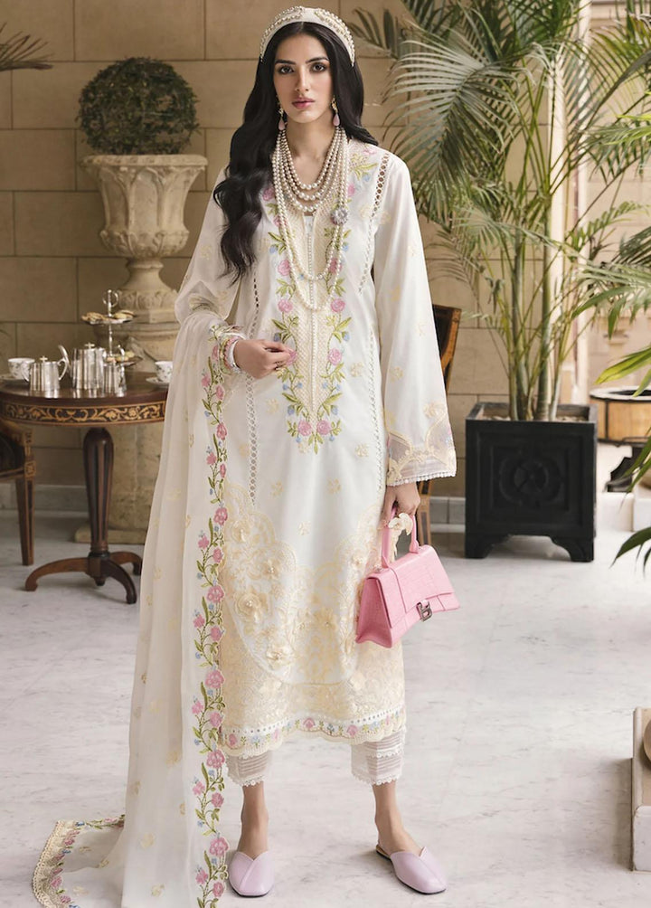 Sable Vogue Embroidered Lawn Suits Unstitched 3 Piece SV23L SL-12-23-V1 DAHLIA - Luxury Collection