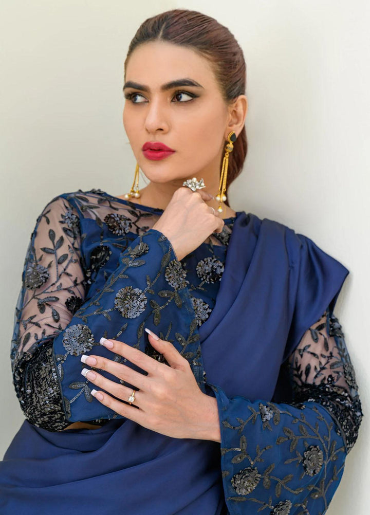 Jooray Kapray Pret Embroidered Silk Saree JKAE003 Gehraai