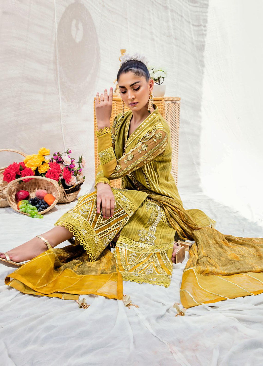 Sadya Sumair Luxury Pret Embroidered Doria 3 Piece Suit Heer