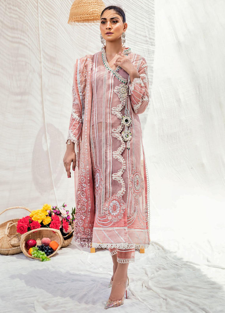 Sadya Sumair Luxury Pret Embroidered Organza 3 Piece Suit Shereen