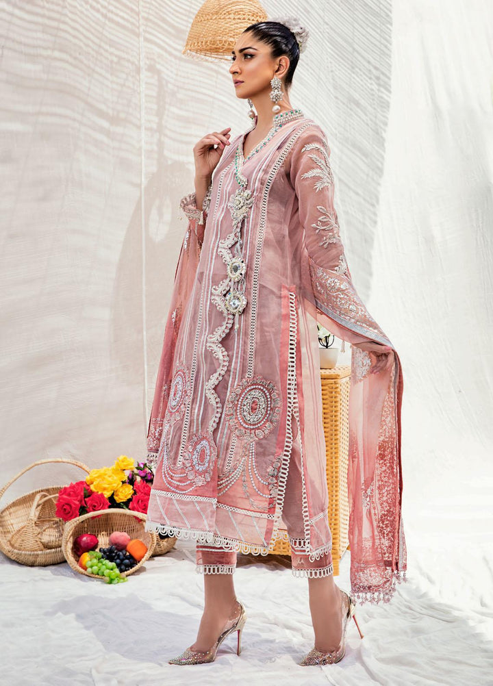 Sadya Sumair Luxury Pret Embroidered Organza 3 Piece Suit Shereen