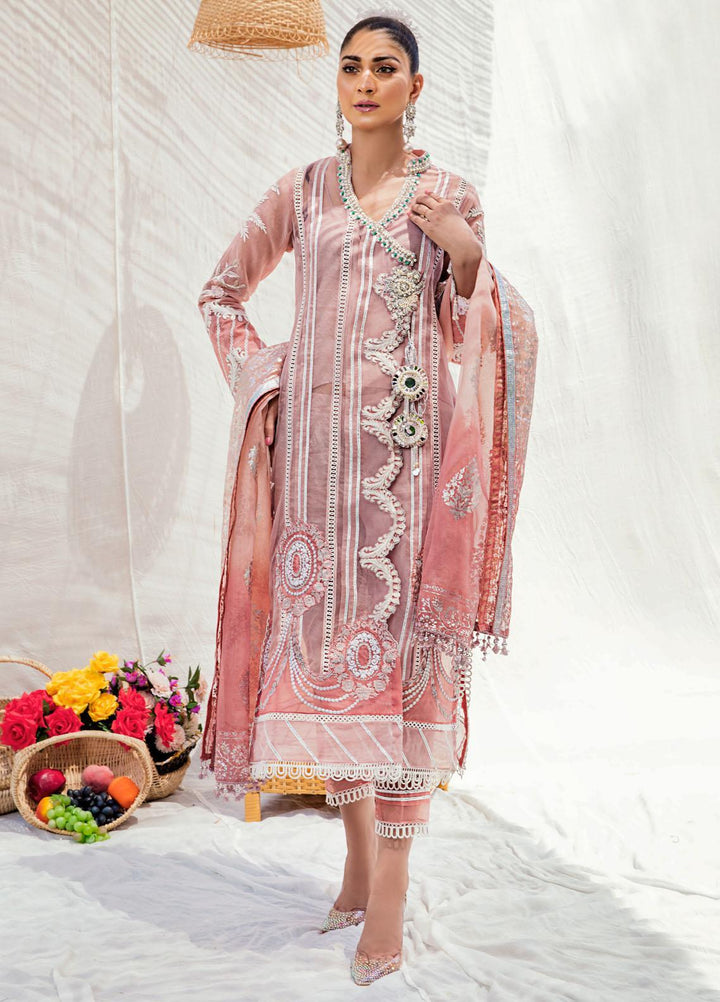 Sadya Sumair Luxury Pret Embroidered Organza 3 Piece Suit Shereen