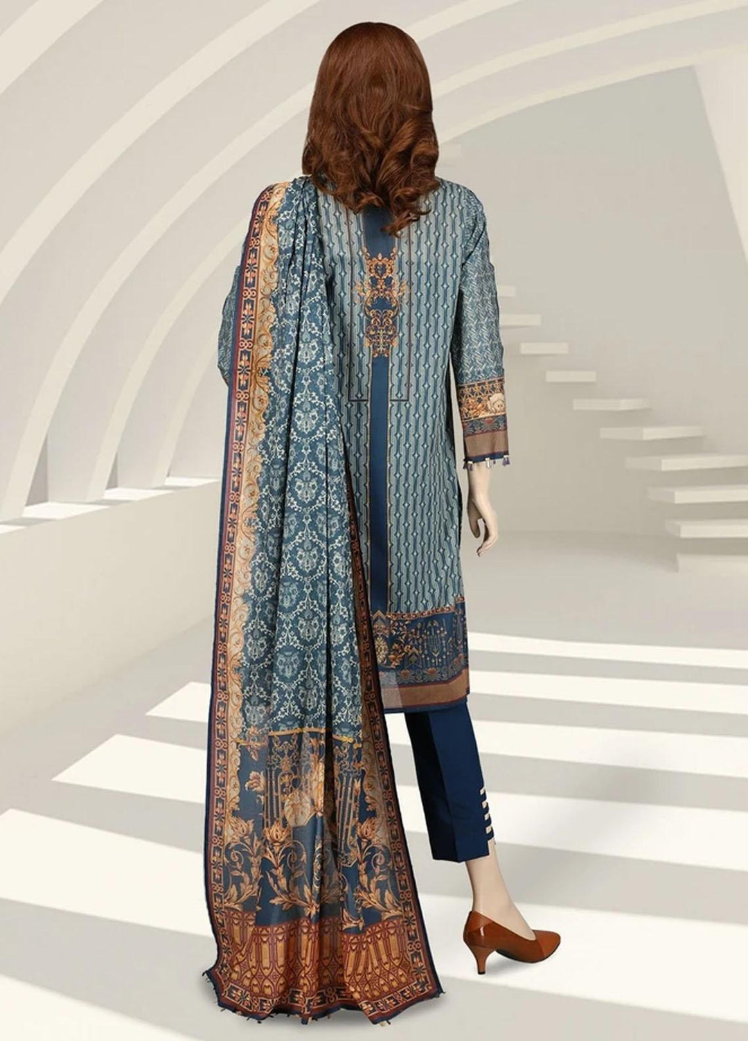 Saffron By Saya Printed Lawn Suits Unstitched 2 Piece SY21S CAUGHT IN THE MOMENT UG-2105-2A - Summer Collection