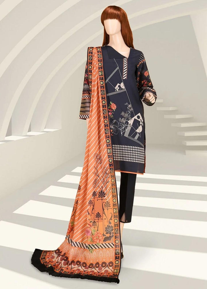 Saffron By Saya Printed Lawn Suits Unstitched 2 Piece SY21S DAWN UB-2102-11C - Summer Collection