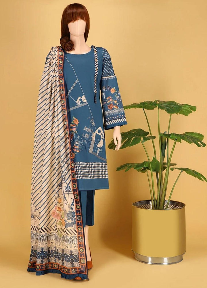 Saffron By Saya Printed Lawn Suits Unstitched 2 Piece SY21S DAWN UG-2102-11B - Summer Collection