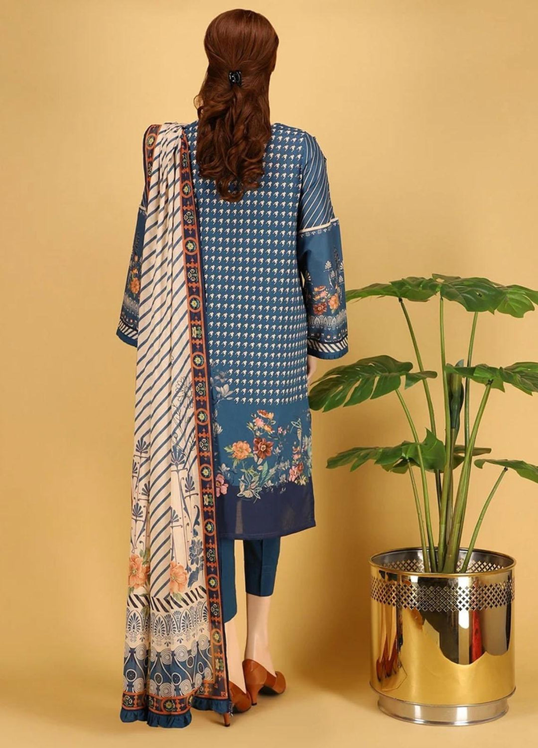 Saffron By Saya Printed Lawn Suits Unstitched 2 Piece SY21S DAWN UG-2102-11B - Summer Collection