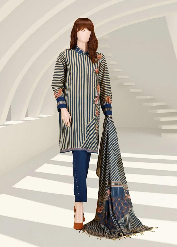 Saffron By Saya Printed Lawn Suits Unstitched 2 Piece SY21S SALSA UG-2102-08B - Summer Collection