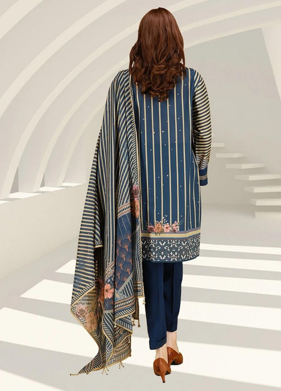 Saffron By Saya Printed Lawn Suits Unstitched 2 Piece SY21S SALSA UG-2102-08B - Summer Collection