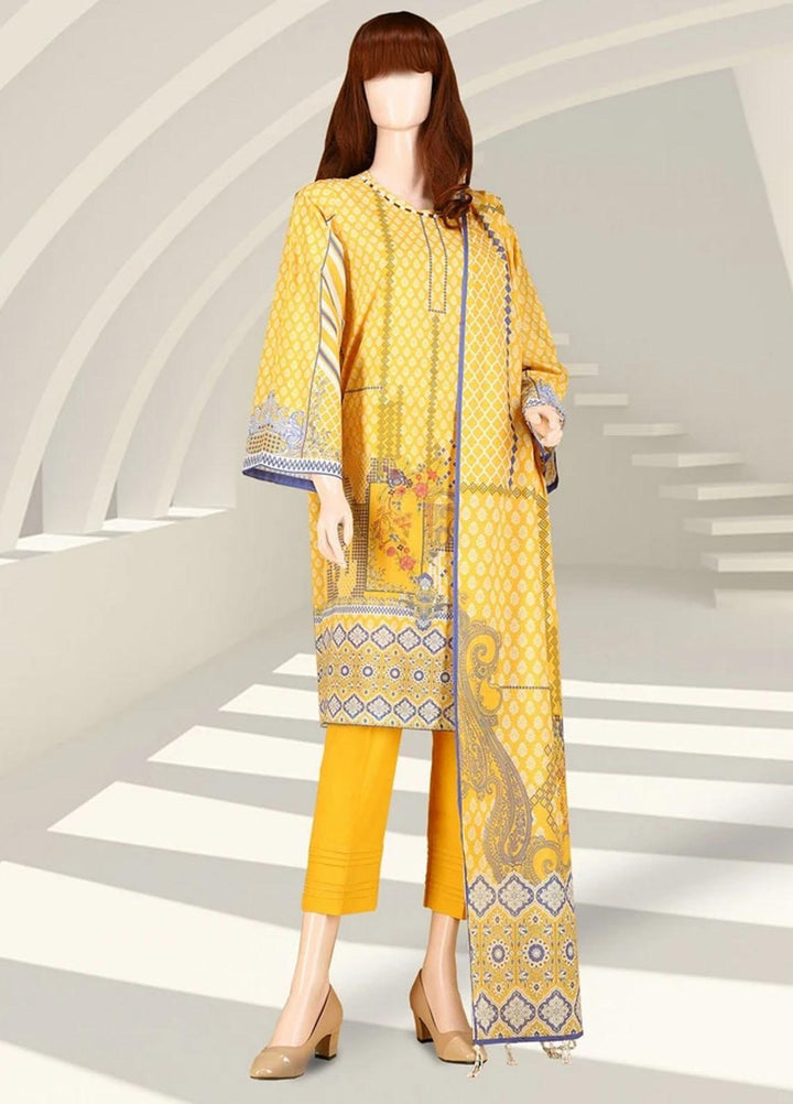 Saffron By Saya Printed Lawn Suits Unstitched 2 Piece SY21S STELLER UY-2105-7C - Summer Collection