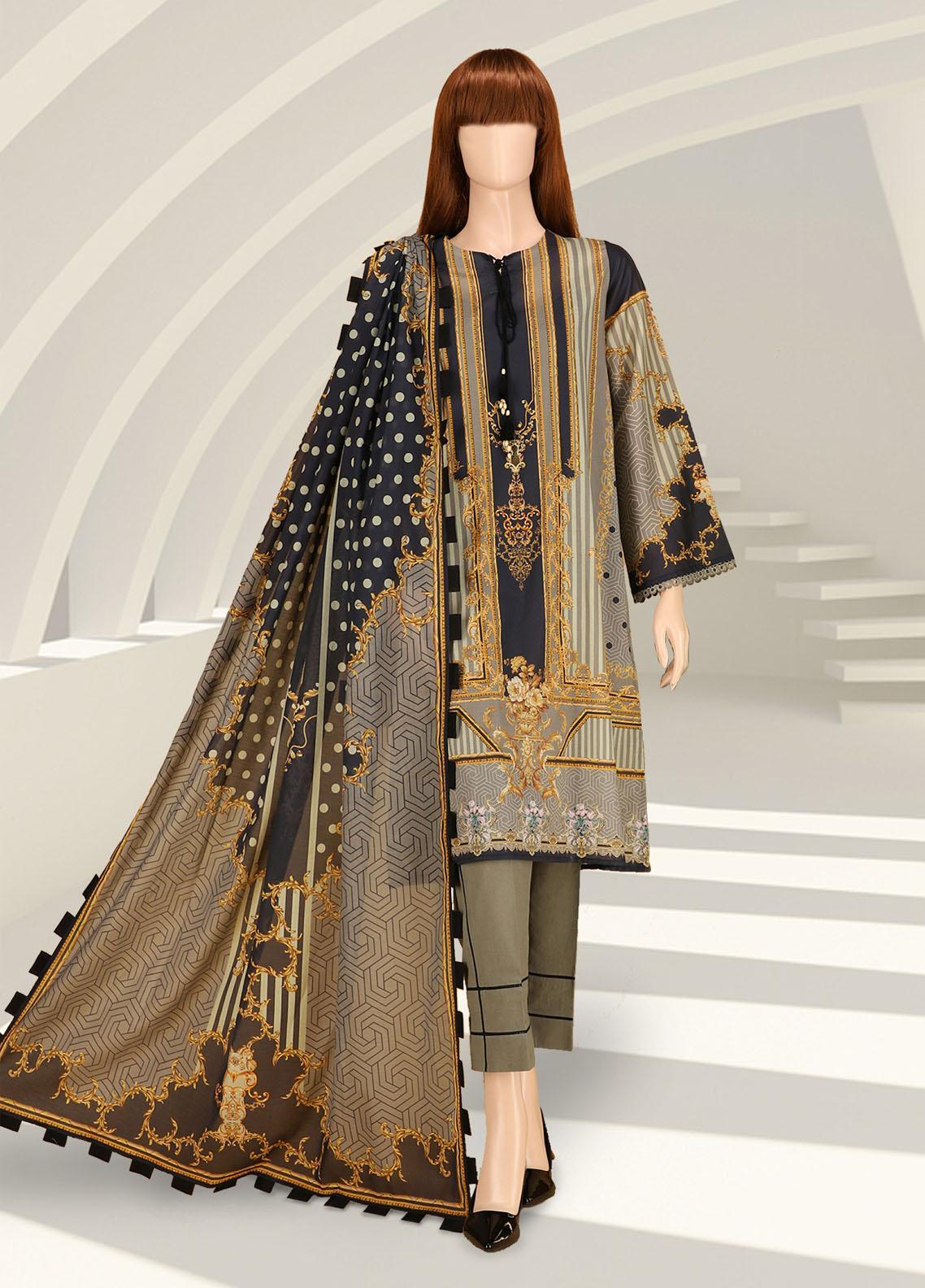 Saffron By Saya Printed Lawn Suits Unstitched 2 Piece UB-2102-03A ...