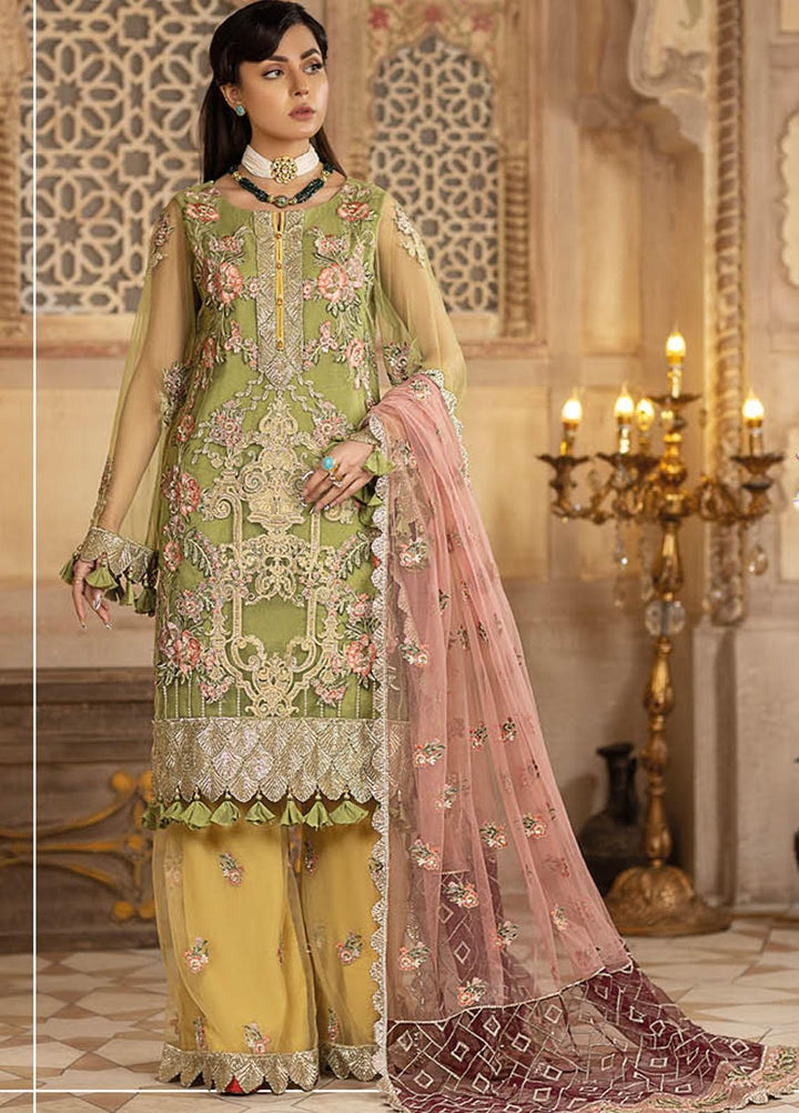 Safiinah By Resham Raaj Embroidered Net Suits Unstitched 3 Piece RMR23S RR-10 Nazneen - Luxury Collection