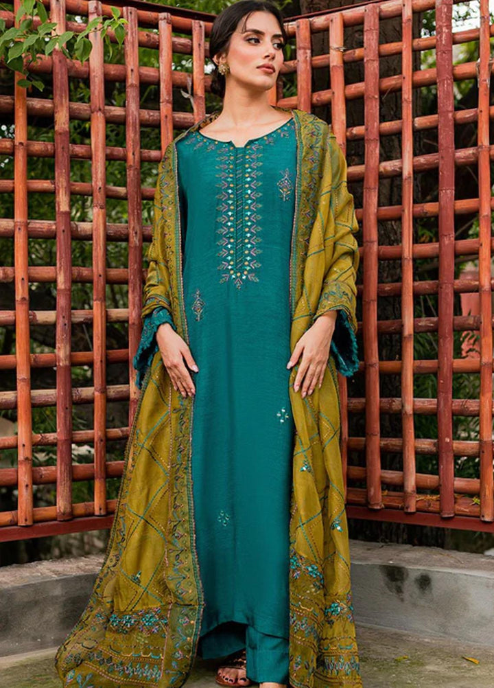 Zoya & Fatima Pret Embroidered Raw Silk 3 Piece Suit SFR-219