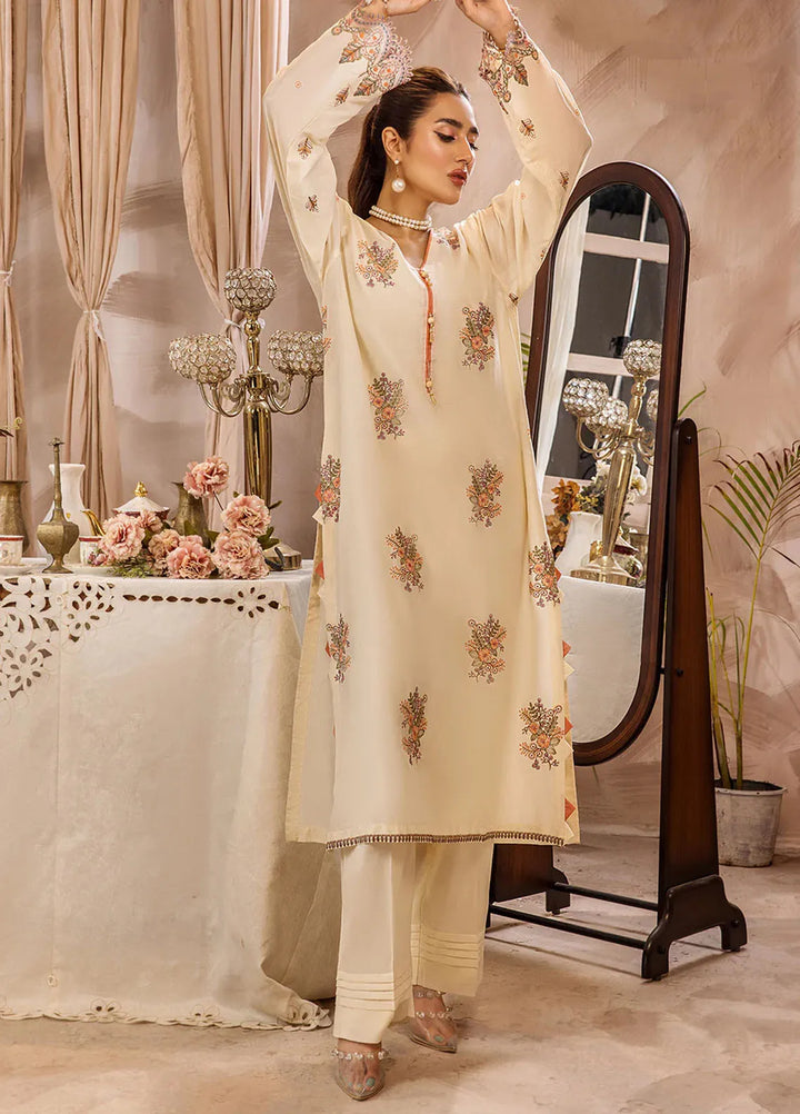 Safwa Pret Embroidered Lawn 2 Piece Suit D-09