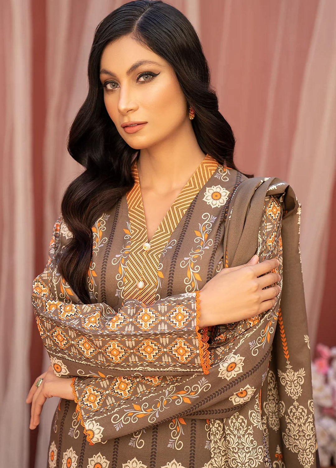 Safwa Printed Lawn Suits Unstitched 3 Piece SW23SP SSP-22 - Summer Collection