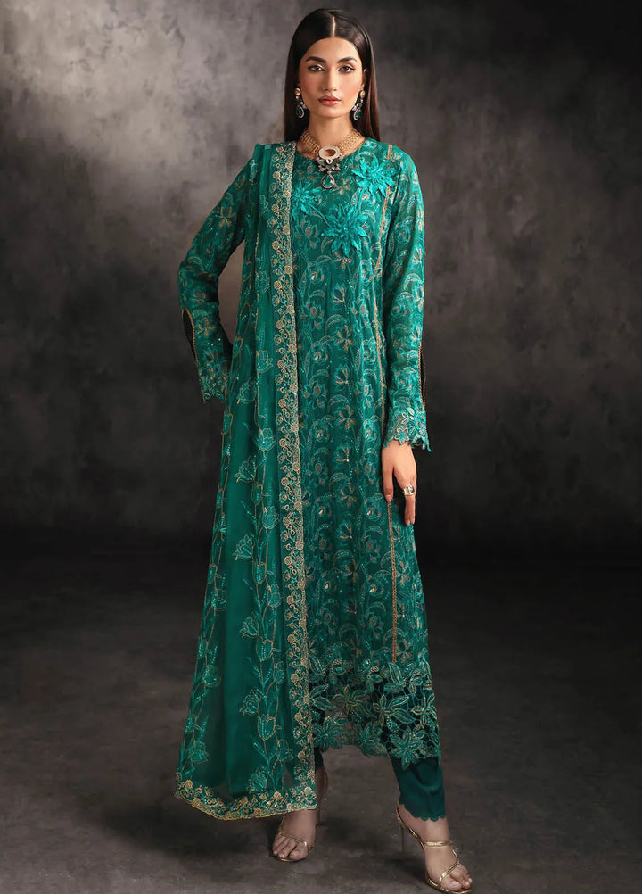 Sage By Rajbari Embroidered Chiffon Suit Unstitched 4 Piece RB24Sf D-01 Opulance - Formal Collection