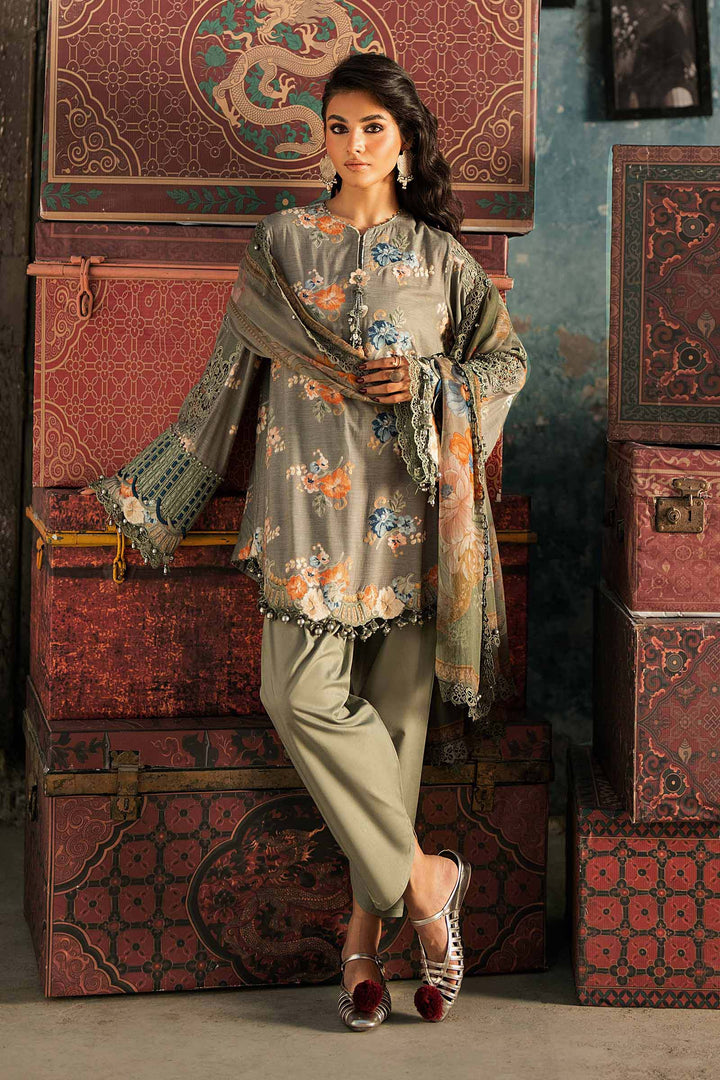 M Prints by Maria B Unstitched Embossed Cambric 3 Piece Suit MB26UPC 3A - Casual Collection