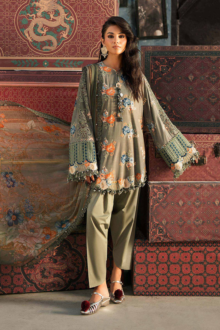 M Prints by Maria B Unstitched Embossed Cambric 3 Piece Suit MB26UPC 3A - Casual Collection