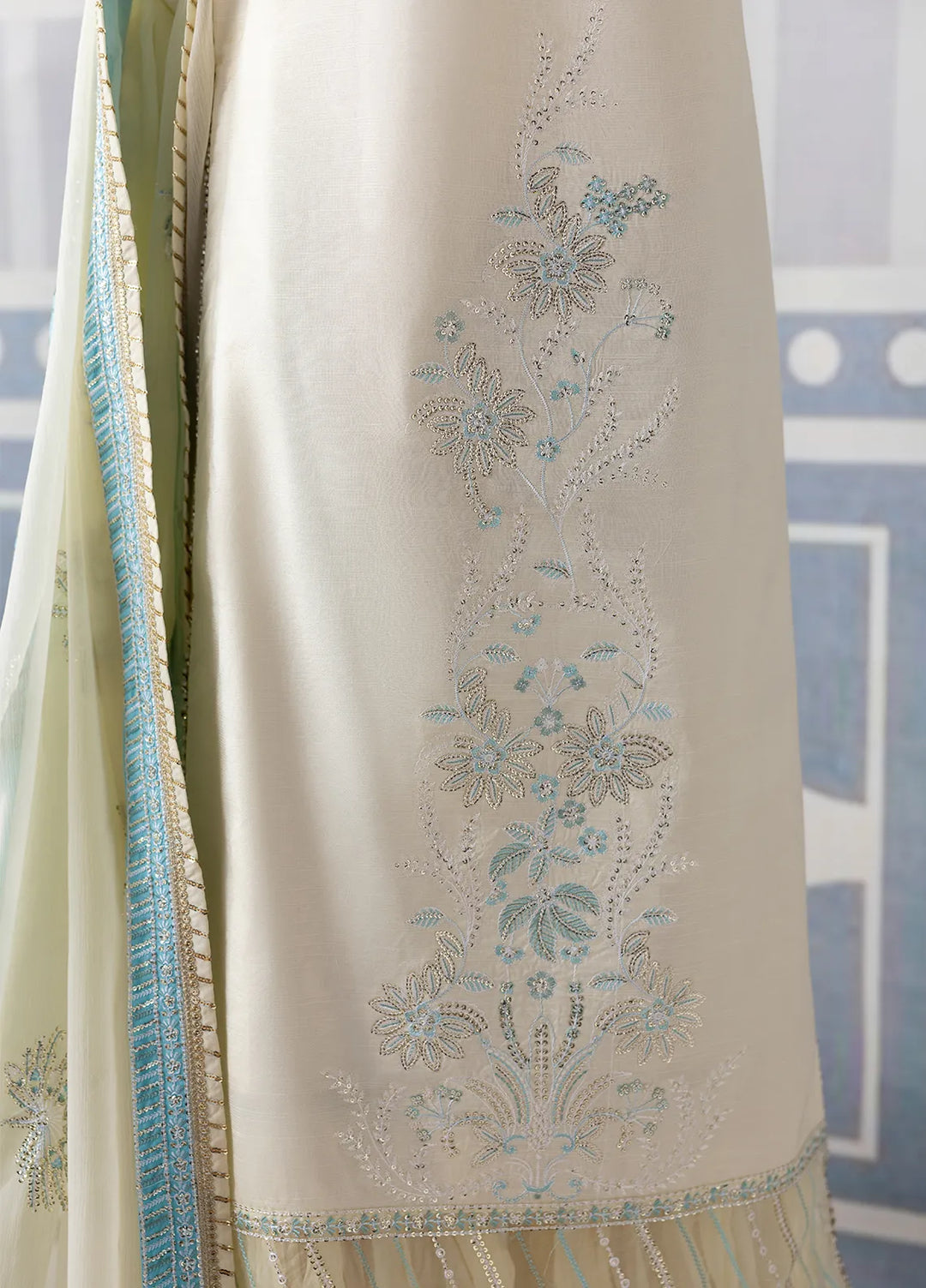 Sahane Embroidered Raw Silk Suits Unstitched 3 Piece SNE24TG TSG-03 Glow - Festive Collection