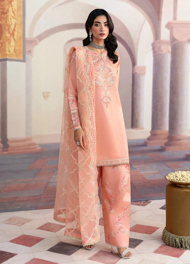 Sahane Embroidered Raw Silk Suits Unstitched 3 Piece SNE24TG TSG-06 Petal  - Festive Collection