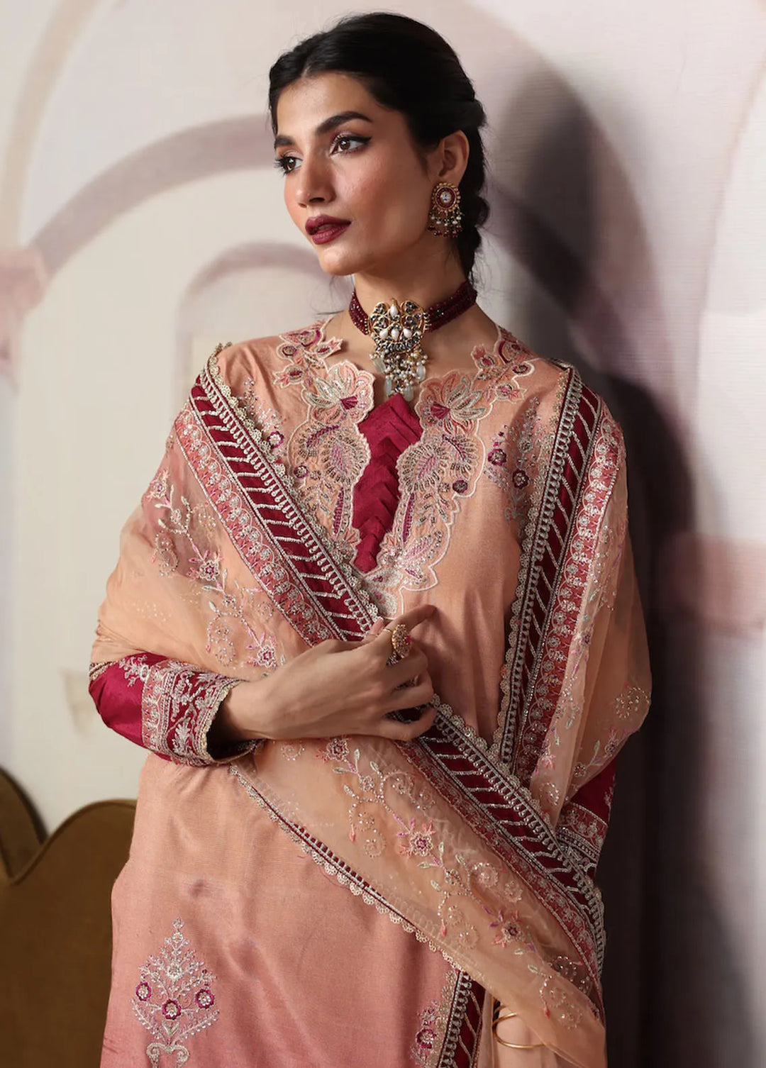 Sahane Sahane Embroidered Raw Silk Suits Unstitched 3 Piece SNE24TG TSG-08 ...