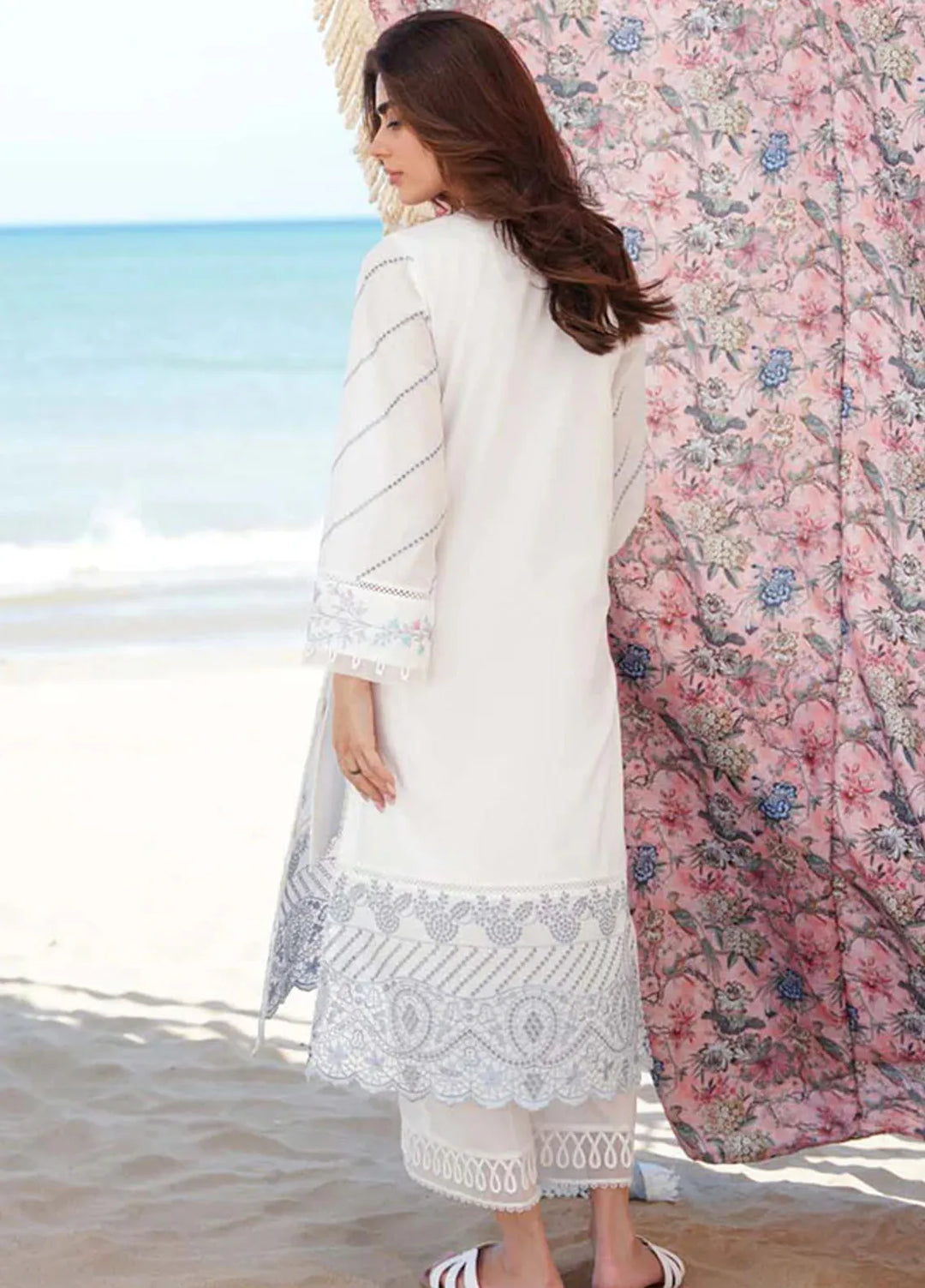 Sahar Chikankari Lawn Suit Unstitched 3 Piece SHR24C D-10 - Summer Collection