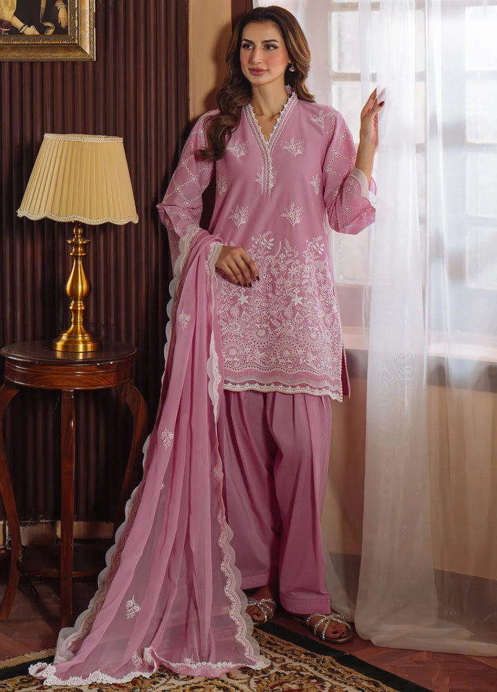 Sahar Embroidered Chikankari Suit Unstitched 3 Piece CK-25-V1-07 Mulberry Muse - Festive Collection