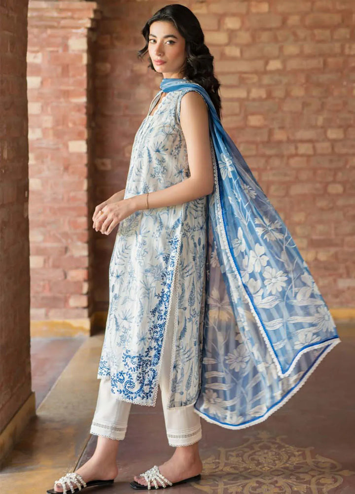 Sahar Embroidered Lawn Suit Unstitched 3 Piece SHR24S S24-EL-V2-01 - Summer Collection