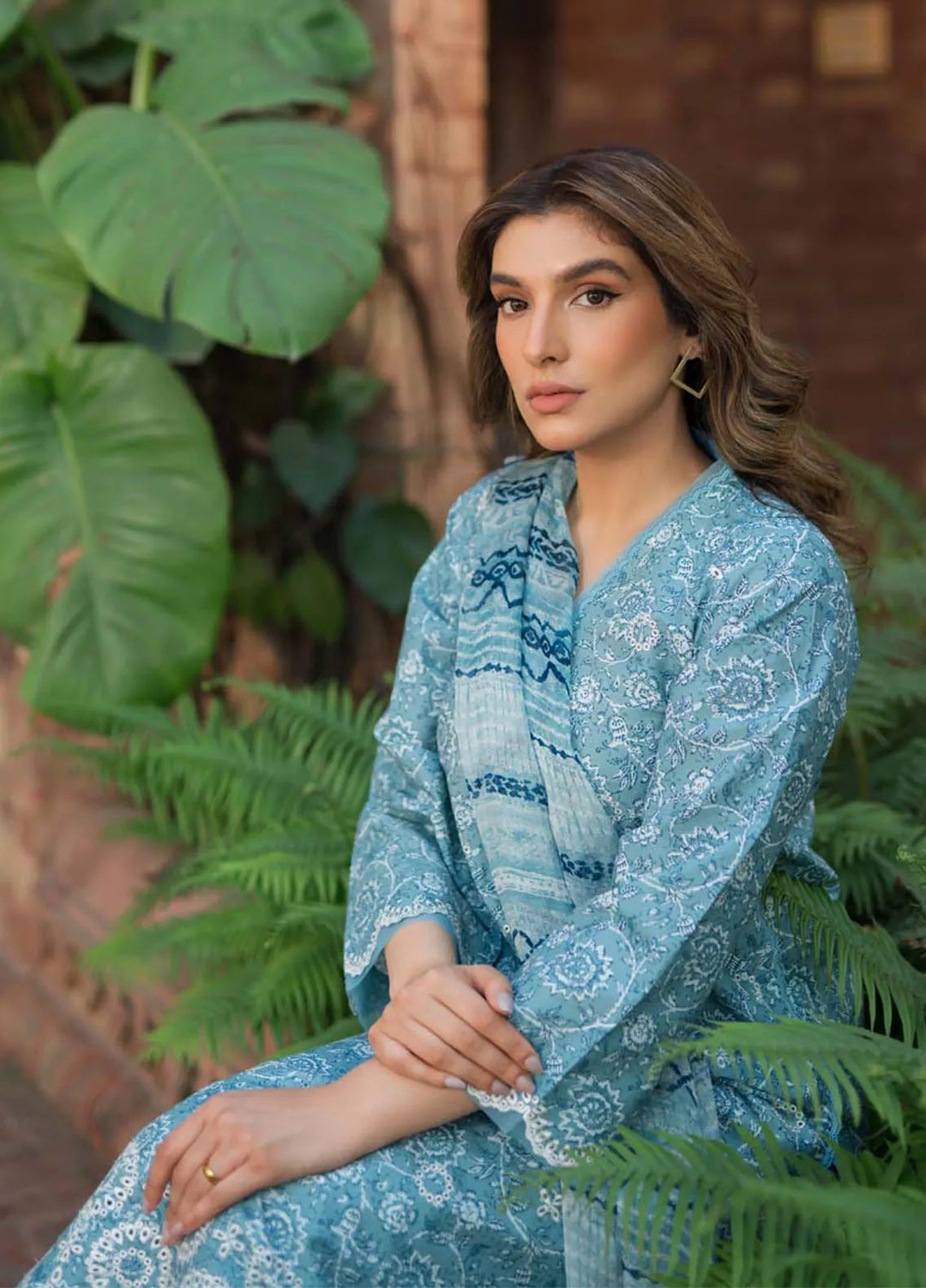 Sahar Embroidered Lawn Suit Unstitched 3 Piece SHR24S S24-EL-V2-02 - Summer Collection