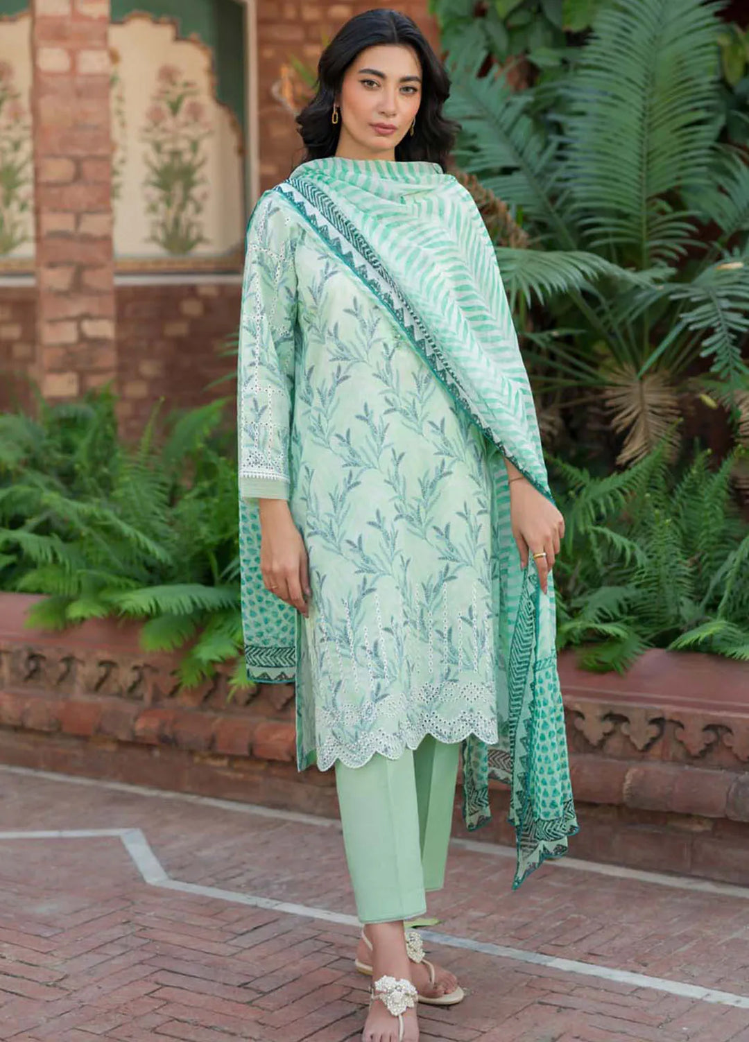 Sahar Embroidered Lawn Suit Unstitched 3 Piece SHR24S S24-EL-V2-03 - Summer Collection