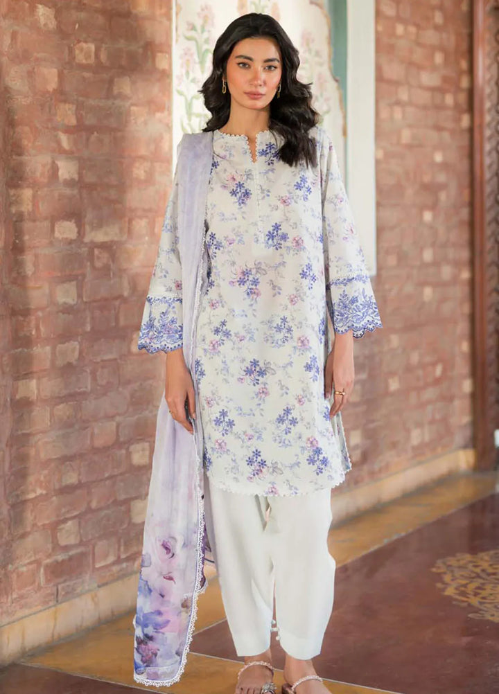 Sahar Embroidered Lawn Suit Unstitched 3 Piece SHR24S S24-EL-V2-04 - Summer Collection