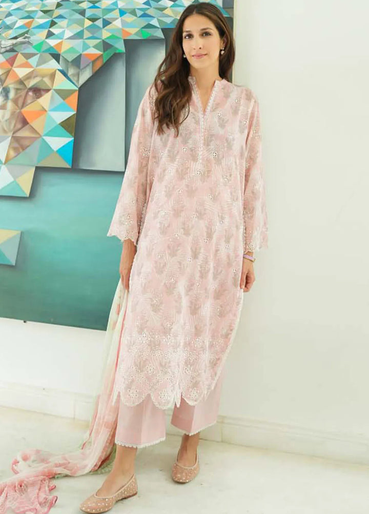 Sahar Embroidered Lawn Suit Unstitched 3 Piece SHR24S S24-EL-V2-06 - Summer Collection