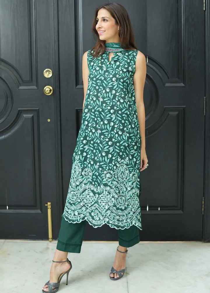 Sahar Embroidered Lawn Suit Unstitched 3 Piece SHR24S S24-EL-V2-07 - Summer Collection