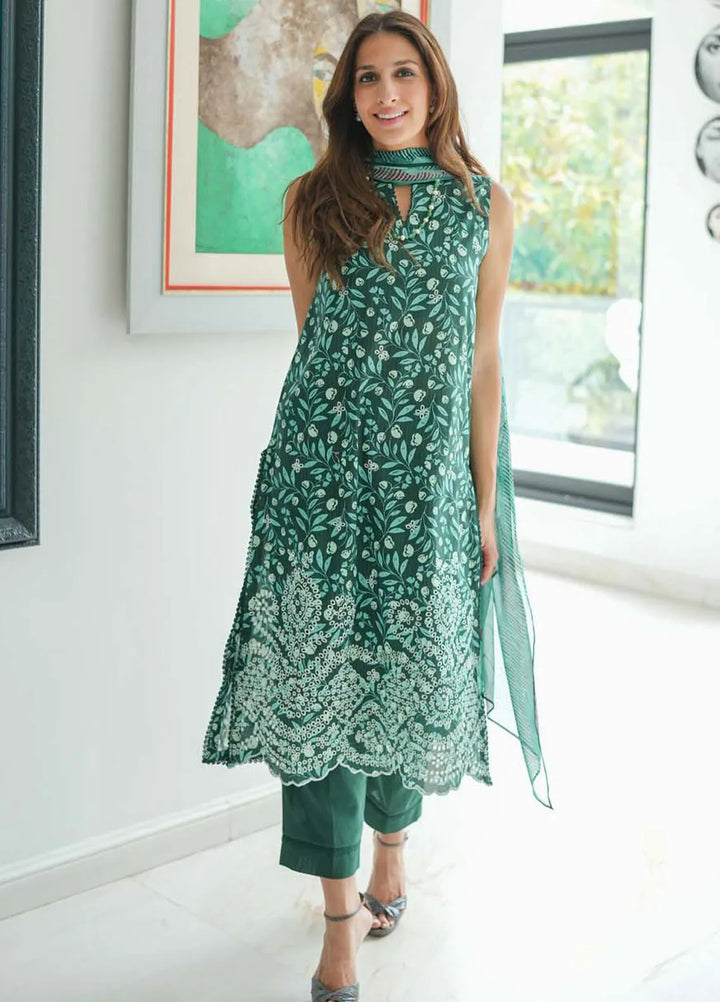 Sahar Embroidered Lawn Suit Unstitched 3 Piece SHR24S S24-EL-V2-07 - Summer Collection