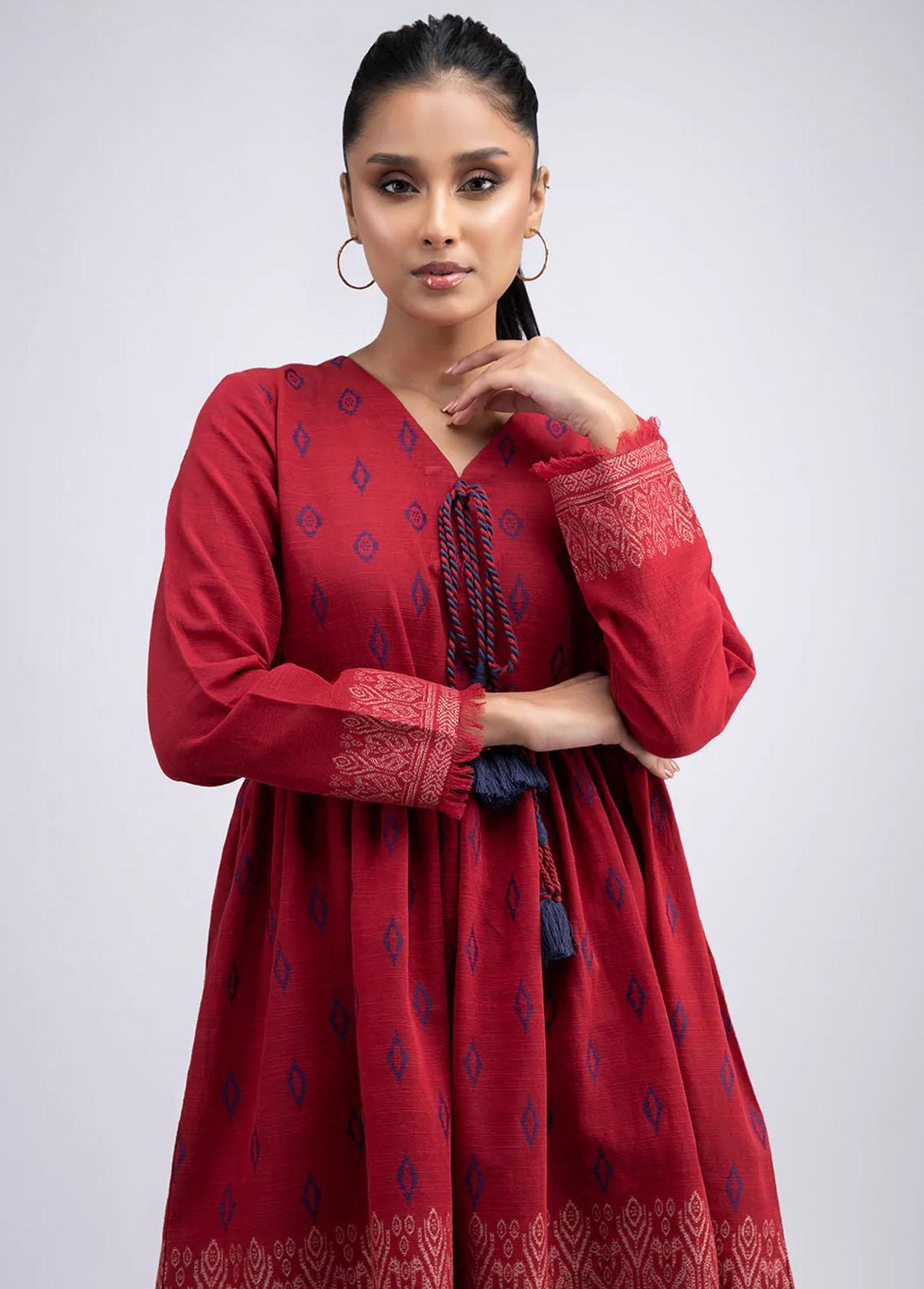 Sahar Jacquard Khaddar  Unstitched Kurti SHR22J SWJ-V1-22-09 - Premium Collection