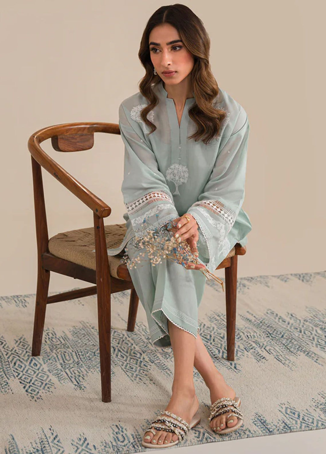 Sahar Pret Embroidered Cambric 2 Piece Suit SSCK-ZH-03 Swan