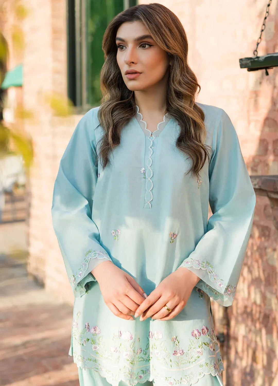 Sahar Pret Embroidered Cambric 2 Piece Suit SSFTA-RK-V1-05 Featherlight