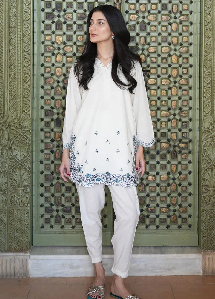 Sahar Pret Embroidered Jacquard 2 Piece Suit DoveS Grace